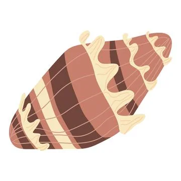 Crown shell Icon Vector Illustration in Retro Style for Coastal Themes 스톡 일러스트
