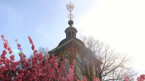 The crown of siegen germany in spring 4k 25fps video 스톡 동영상 271599078
