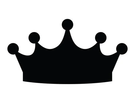 Crown silhouette vector art Stock Illustration