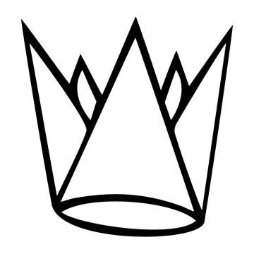 Crown single element hand drawn vector illustration. Father's day concept. Stock Illustration