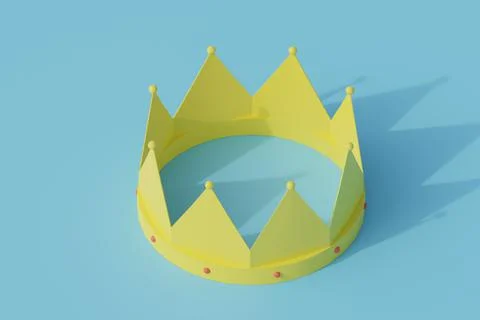 Crown single isolated object. 3d render illustration イラスト素材