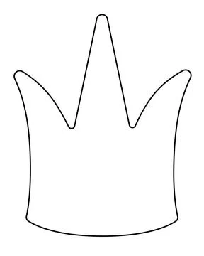Crown. Small stylized crown - vector linear picture for coloring book, logo Stock Illustration