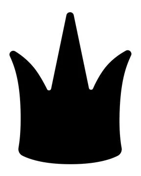 Crown. Small stylized crown - vector silhouette picture for logo or pictogram. Stock Illustration