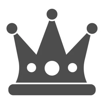 Crown solid icon. Party decoration diadem. Festive Event and Show vector design 库存插图