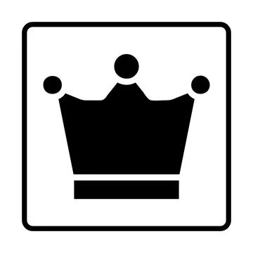 Crown solid Icon. Social media sign icons. Vector illustration isolated for g Stockillustratie