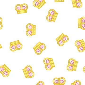 Crown spain king vector seamless pattern Stock Illustration
