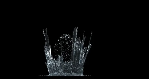 Crown Splash Animation Stock Footage 114326184