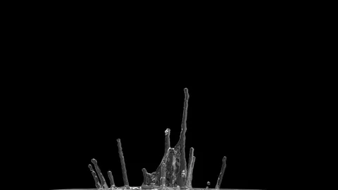 Crown Splash Stock Footage 81521947