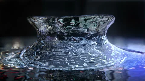 Crown splash in slow-motion Video stock 24499461