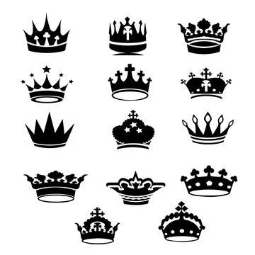 Crown Symbol Vector EPS On Clean White Background Stock Illustration