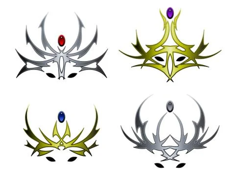 Crown tattoos Stock Illustration