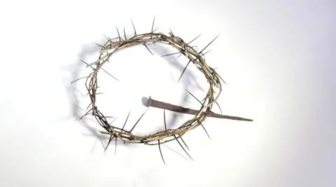 Crown of thorns and nail Stock Footage 67186541