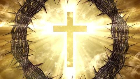 Crown of Thorns Cross Stock Footage 317841191