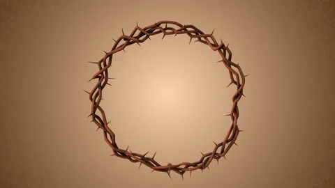 Crown of Thorns Easter Good Friday Background Vídeos de archivo 267070535