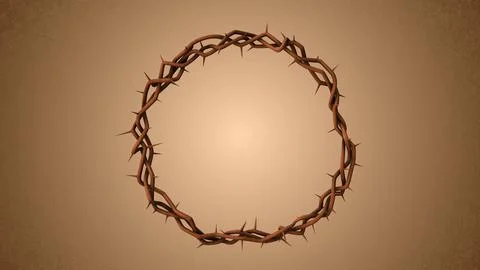 Crown of Thorns Easter Good Friday Background 库存插图