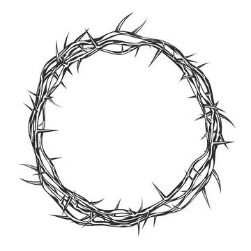 Crown of thorns of Jesus Christ, easter religious symbol of Christianity,  cr Stock-Illustration