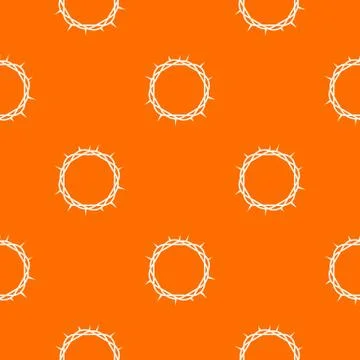 Crown of thorns pattern seamless Stock Illustration