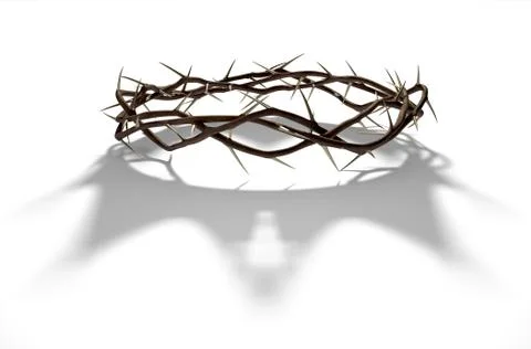 Crown Of Thorns With Royal Shadow Stock Illustration