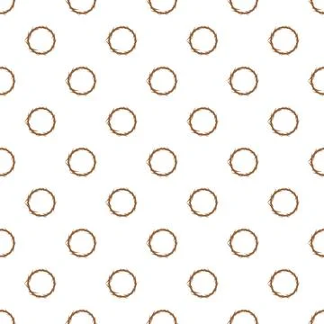 Crown of thorns seamless pattern for lent and easter Stock-Illustration