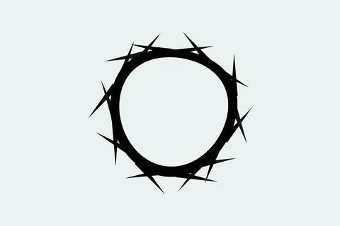 Crown of thorns symbol vector illustration Stock Illustration