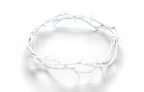 Crown Of Thorns White Stock Illustration