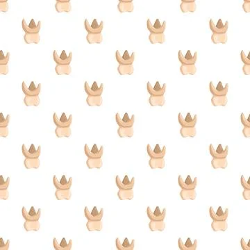 Crown tooth molar seamless pattern dentistry background 스톡 일러스트