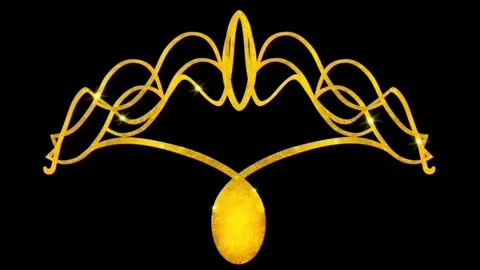 The crown twinkle on the black background Stock Footage 277296802