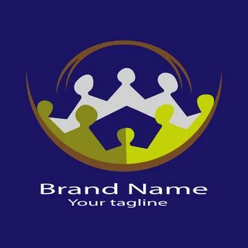 Crown of Unity Logo Stock Illustration