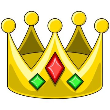 Crown Vector Cartoon Illustrazione stock