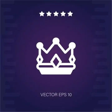Crown vector icon Stock Illustration