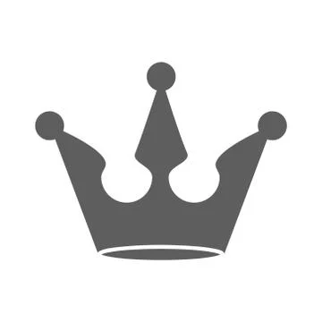 Crown - vector icon on white, stock vector illustration Stock Illustration