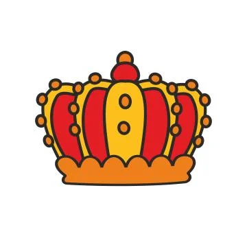 Crown vector illustration isolated on white background Stock Illustration