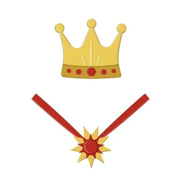 Crown, vector illustration isolated on a white background Stock Illustration