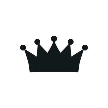 Crown vector king icon. Princess queen simple crown icon shape Stock Illustration