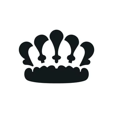 Crown vector king icon. Princess queen simple crown icon shape Stock Illustration