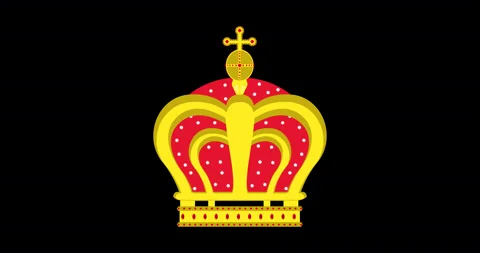 Crown vector king queen isolated icon royal design. Symbol illustration luxury  Stock Footage 141724536