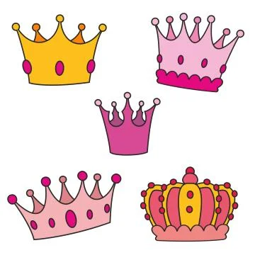 Crown vector set isolated on white background Stock-Illustration