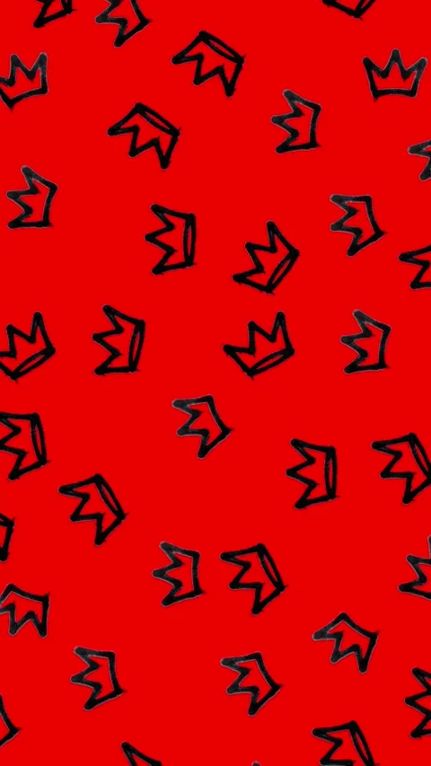 Crown vertical seamless pattern. Emo background, vertical background Stock Footage 333895647