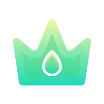 Crown water gradient logo design template icon Stock Illustration