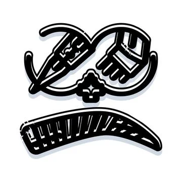 Crowned infinity symbol with gauntlet and sword design 스톡 일러스트