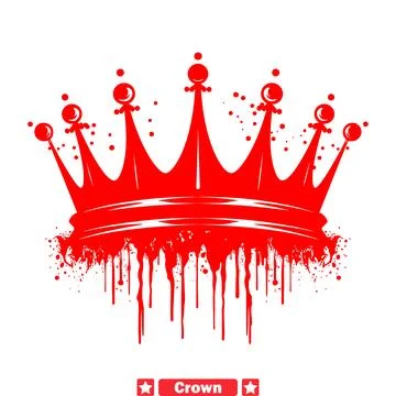 Crowning Glory Exquisite Vector Crown Silhouettes for Every Occasion Stock Illustration