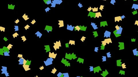 Crowns background animation pattern design Stock Footage 313920583