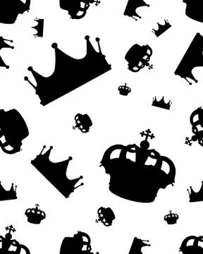 Crowns pattern Stock Illustration