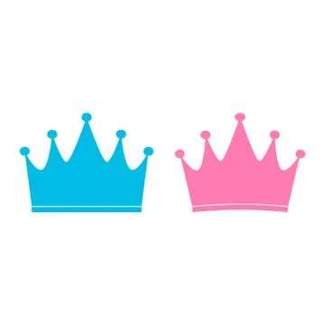 Crowns queen and king イラスト素材