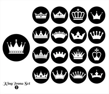 Crowns set Stock Illustration
