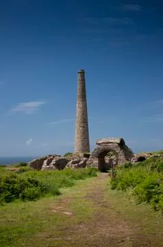 The Crowns Tin Mine at Botallack, Cornwall, England - June 2012 Stock Photos