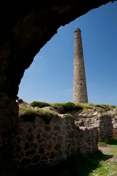 The Crowns Tin Mine at Botallack, Cornwall, England - June 2012 Stock Photos
