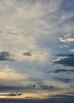 Crows flying on a blue cloudy sky Stock Photos