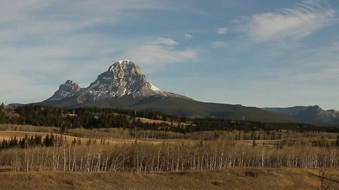 Crowsnest Mountain Rocky Mountains Stock Footage 72231476