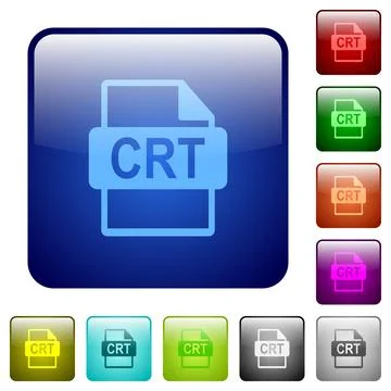CRT file format color square buttons Stock Illustration